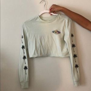 cropped long sleeve top